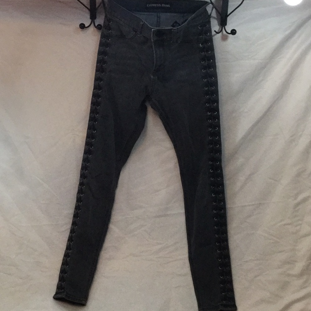 High waisted jean jeggings
